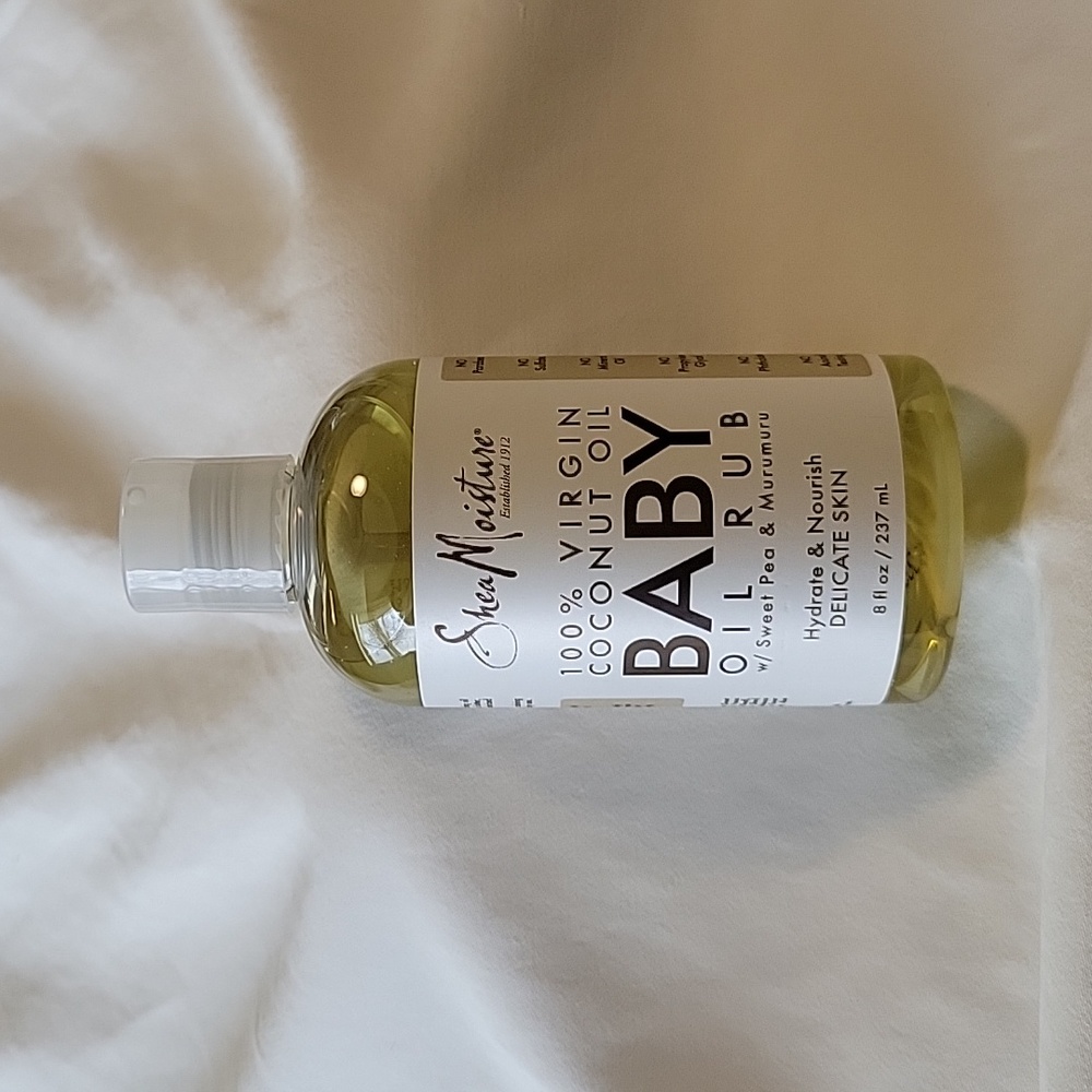 Shea Moisture 100% Virgin Coconut Oil Baby Oil Rub w/Sweet Pea & Murumuru